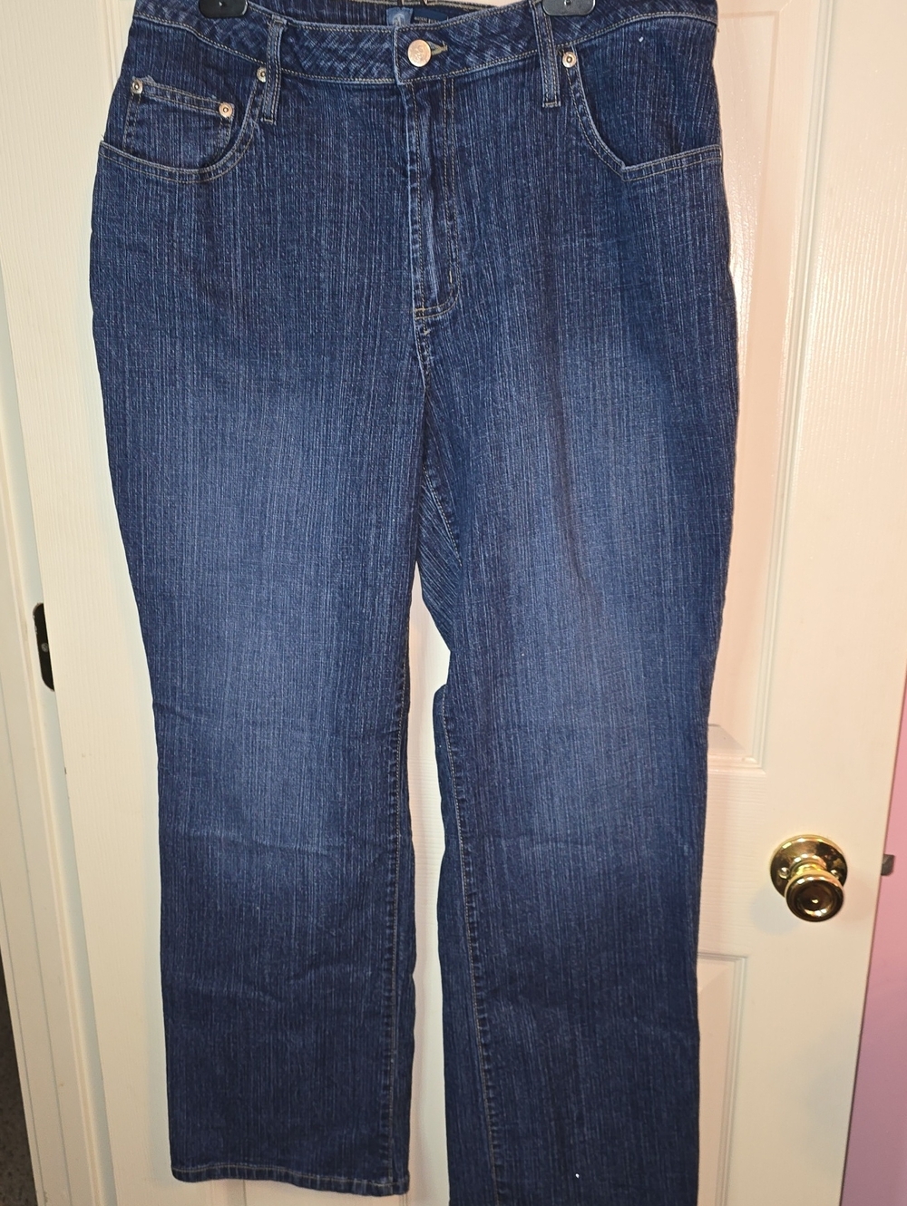 Classic Straight Leg Women's Jeans in Dark Blue